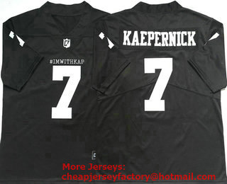 #IMWITHKAP 7 Colin Kaepernick Black College NCAA Sitiched Nike Football Jersey