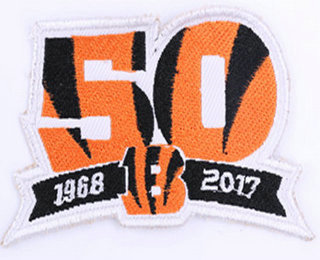 1968-2017 Cincinnati Bengals 50th Anniversary Patch