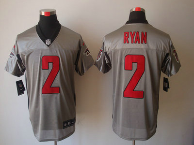 Nike Atlanta Falcons 2 Matt Ryan Grey Shadow Elite Jersey