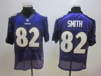 Nike Baltimore Ravens #82 Smith purple Elite Jerseys 