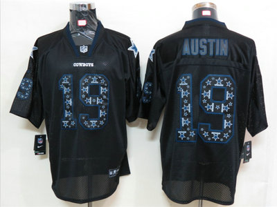 Nike Dallas cowboys 19 Miles Austin Lights Out Black Elite Jersey 