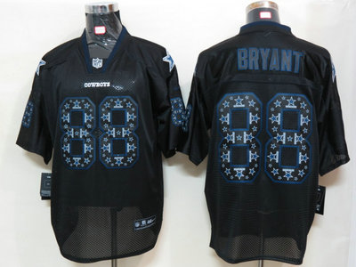 Nike Dallas cowboys 88 Dez Bryant Lights Out Black Elite Jersey
