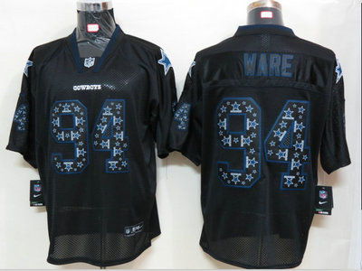 Nike Dallas cowboys 94 DeMarcus Ware Lights Out Black Elite Jersey 
