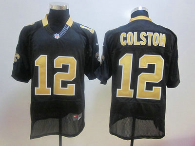 New Orleans Saints 12 Marques Colston black 2012 Nike NFL Elite Jerseys 