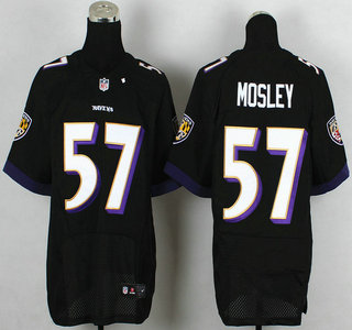 2014 NFL Draft Nike Baltimore Ravens #57 C.J. Mosley Black Elite Jersey