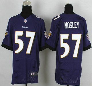 2014 NFL Draft Nike Baltimore Ravens #57 C.J. Mosley Purple Elite Jersey