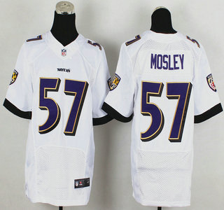 2014 NFL Draft Nike Baltimore Ravens #57 C.J. Mosley White Elite Jersey