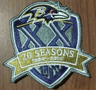 2015 Baltimore Ravens 20th Anniversary Patch
