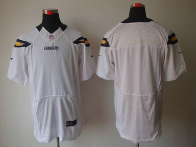 Nike San Diego Chargers Blank White Elite Jersey
