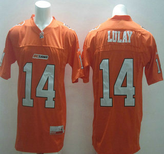 CFL BC Lions #14 Travis Lulay Orange Jersey
