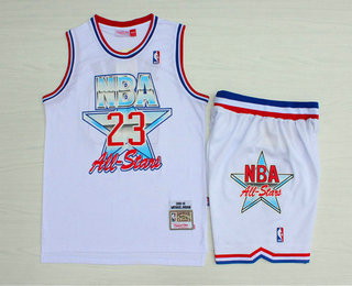 Bulls #23 Michael Jordan White 1992 All-Star Hardwood Claasics Jersey(With Shorts)
