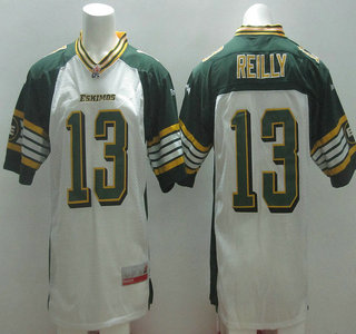 CFL Edmonton Eskimos #13 Mike Reilly White Jersey