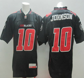 CFL Ottawa RedBlacks #10 Kierrie Johnson Black Jersey