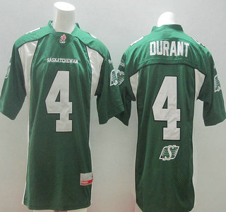 CFL Saskatchewan Roughriders #4 Darian Durant Green Jersey