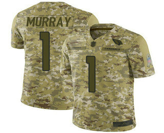 Cardinals #1 Kyler Murray Camo Youth Stitched Football Limited 2018 Salute to Service Jersey