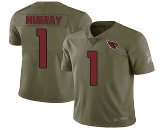 Cardinals #1 Kyler Murray Olive Youth Stitched Football Limited 2017 Salute to Service Jersey