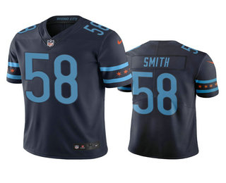 Chicago Bears #58 Roquan Smith Navy City Edition Vapor Limited Jersey