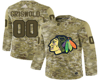 Chicago Blackhawks Camo Men's Customized Adidas Jersey