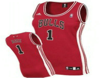 Chicago Bulls 1 Rose Red Womens Jersey