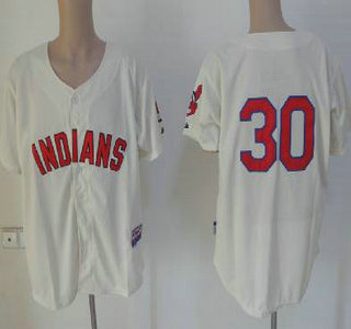 Cleveland Indians 30 Mesh Batting Cream Jersey