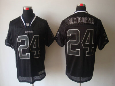Nike Dallas Cowboys 24 Morris Claiborne Lights Out Black 2012 Nike NFL Elite Jersey
