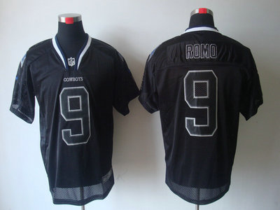 Nike Dallas Cowboys 9 Tony Romo  Lights Out Black 2012 Nike NFL Elite Jersey