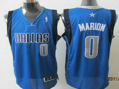 Dallas Mavericks 0 Marion Light Blue Authentic Jersey