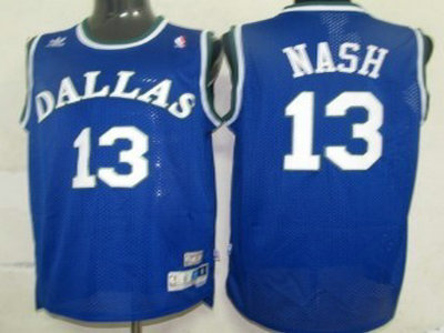 Dallas Mavericks 13 Nash Blue Throwback Jersey