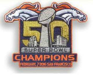 2016 Super Bowl 50 Champions Denver Broncos Championship Patch