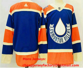 Edmonton Oilers Blank Royal Blue 2023 Heritage Classic Team Jersey