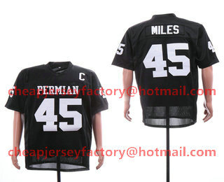 Friday Night Lights #45 Bobbie Miles Black Movie Football Jersey