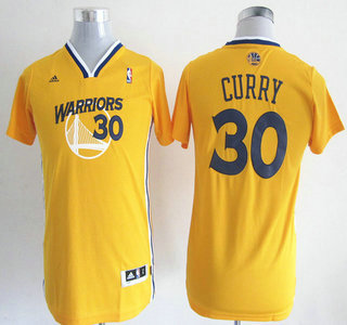 Golden State Warriors 30 Stephen Curry Yellow Kids Jersey