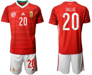 Hungary 20 SALLAI Home UEFA Euro 2020 Soccer Jersey