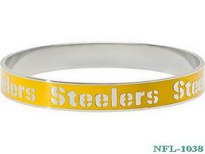 LogoArt Pittsburgh Steelers Enamel 2.75 Inch Opening, .5 Inch Width Team Bracelet