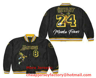 Los Angeles BRYANT 8-24 BLACK SATIN JACKET