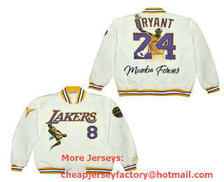 Los Angeles BRYANT 8-24 WHITE SATIN JACKET