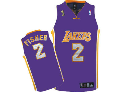 Los Angeles Lakers 2 Fisher Purple champion Jersey