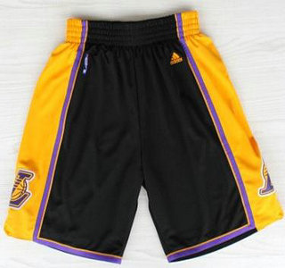 Los Angeles Lakers Black Revolution 30 Swingman NBA Shorts 2013 New Style