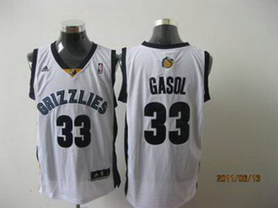 Memphis Grizzlies 33 GASOL WHITE Jersey