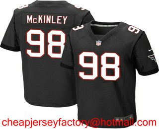 Men's 2017 NFL Draft Atlanta Falcons #98 Takkarist McKinley Black Alternate Stitched NFL Nike Elite Jersey