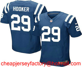 Men's 2017 NFL Draft Indianapolis Colts #29 Malik Hooker Royal Blue Team Color Stitched NFL Nike Elite Jersey