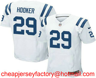 Men's 2017 NFL Draft Indianapolis Colts #29 Malik Hooker White Road Stitched NFL Nike Elite Jersey