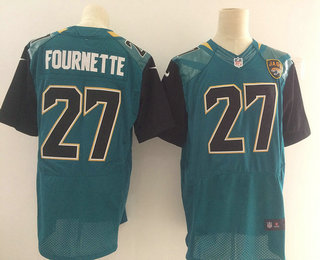 Men's 2017 NFL Draft Jacksonville Jaguars #27 Leonard Fournette Teal Green Team Color Stitched NFL Nike Elite Jersey