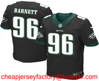 Men's 2017 NFL Draft Philadelphia Eagles #96 Derek Barnett Black Alternate Stitched NFL Nike Elite Jersey