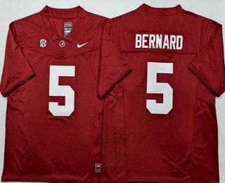 Men's Alabama Crimson Tide #5 Germie Bernard Limited Red FUSE College Football Jersey