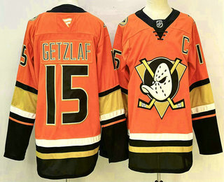 Men's Anaheim Ducks #15 Ryan Getzlaf Orange Authentic Jersey