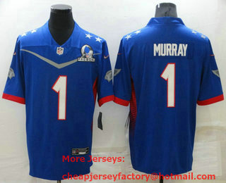 Men's Arizona Cardinals #1 Kyler Murray Blue 2022 Pro Bowl Vapor Untouchable Stitched Limited Jersey