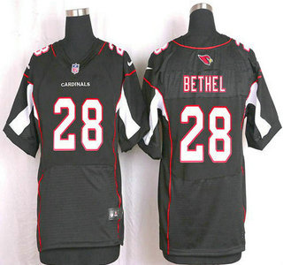 Men's Arizona Cardinals #28 Justin Bethel Black Alternate NFL Nike Elite Jersey