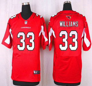 Men's Arizona Cardinals #33 Kerwynn Williams Red Team Color NFL Nike Elite Jersey