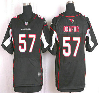 Men's Arizona Cardinals #57 Alex Okafor Black Alternate NFL Nike Elite Jersey